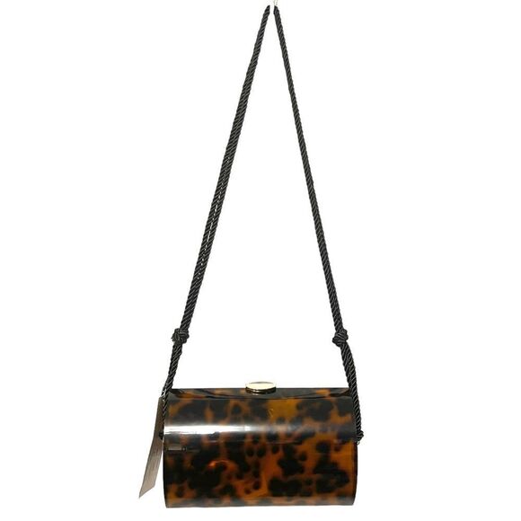NWT ZARA Tortoiseshell Acrylic Hinged Shoulder Bag - Picture 7 of 12